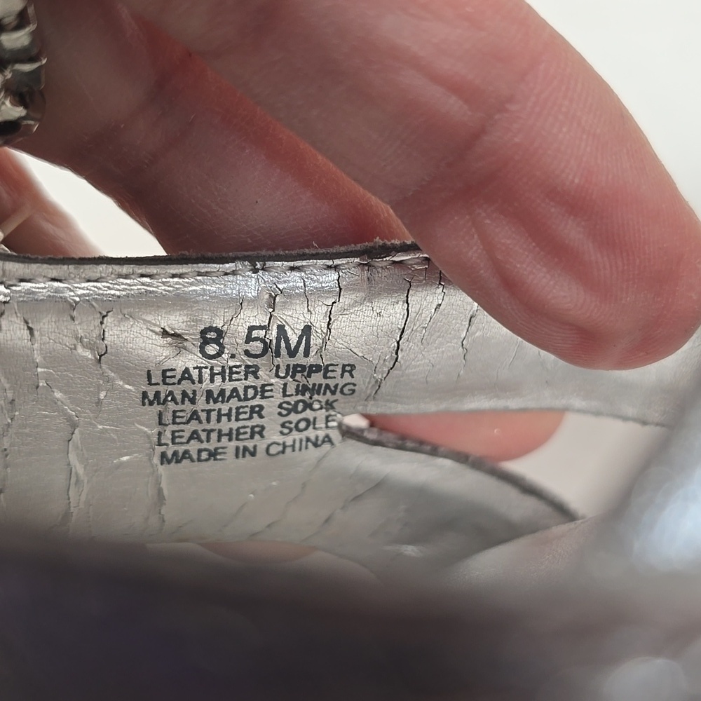 {Antonio Melani} Elegant Silver and Blue Embellished Women's Sandals - Size 8.5 - Picture 15 of 15